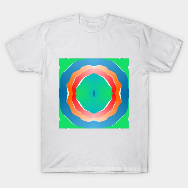 Kaleidoscope Multi Green T-Shirt by Jesscreative